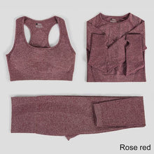Load image into Gallery viewer, Yoga Set Workout Sportswear Gym Clothing Fitness Leggings Tops For Women
