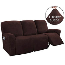 Load image into Gallery viewer, 2-3 Seater All-inclusive Recliner Sofa Cover Non-slip Massage Sofa Cover Elastic Recliner Case Suede Couch Relax Armchair Cover
