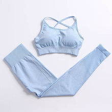 Load image into Gallery viewer, Yoga Set Gym Clothing Track Suit High Waist Pants Sports Bras For Women
