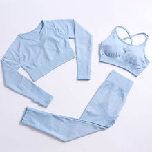 Load image into Gallery viewer, Yoga Set Gym Clothing Track Suit High Waist Pants Sports Bras For Women
