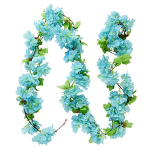 Load image into Gallery viewer, 2.3m Flower Garland Artificial Flower String With Leaves Silk Sakura Cherry Blossom Ivy Vine For Home Garden Wedding Arch Decor
