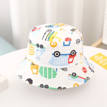 Load image into Gallery viewer, 2-4 Years Summer Baby Hat Kids Cotton UV Protection Sun Cap Children Panama Beach Girls Boys Bucket Hat Cute Cartoon Infant Caps
