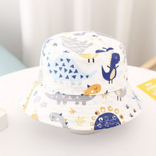 Load image into Gallery viewer, 2-4 Years Summer Baby Hat Kids Cotton UV Protection Sun Cap Children Panama Beach Girls Boys Bucket Hat Cute Cartoon Infant Caps
