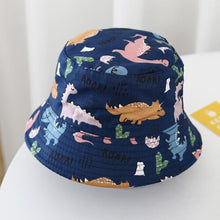 Load image into Gallery viewer, 2-4 Years Summer Baby Hat Kids Cotton UV Protection Sun Cap Children Panama Beach Girls Boys Bucket Hat Cute Cartoon Infant Caps

