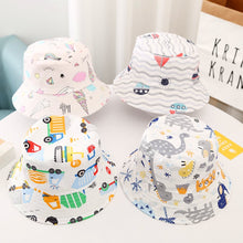 Load image into Gallery viewer, 2-4 Years Summer Baby Hat Kids Cotton UV Protection Sun Cap Children Panama Beach Girls Boys Bucket Hat Cute Cartoon Infant Caps

