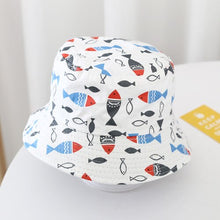 Load image into Gallery viewer, 2-4 Years Summer Baby Hat Kids Cotton UV Protection Sun Cap Children Panama Beach Girls Boys Bucket Hat Cute Cartoon Infant Caps
