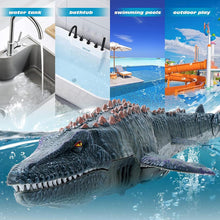 Load image into Gallery viewer, 2.4G Remote Control Dinosaur For Kids Mosasaurus Diving Toys Rc Boat With Light Spray Water For Swimming Pool Bathroom Bath Toys
