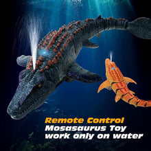 Load image into Gallery viewer, 2.4G Remote Control Dinosaur For Kids Mosasaurus Diving Toys Rc Boat With Light Spray Water For Swimming Pool Bathroom Bath Toys
