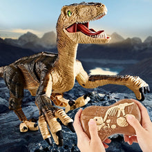 Load image into Gallery viewer, 2.4Ghz RC Simulation Dinosaur RC Velociraptor Intelligent Remote Control Dinosauria Toy With LED Light Roaring Gift for Child
