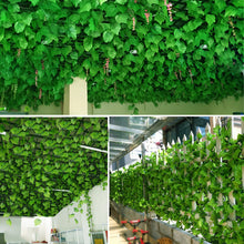 Load image into Gallery viewer, 2.4M Artificial Ivy green Leaf Garland Plants Vine Fake Foliage Flowers Home Decor Plastic Artificial Flower Rattan string
