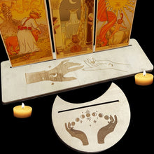Load image into Gallery viewer, 2/4pcs Wooden Tarot Card Stand for Witch Divination Tools Display Holder Altar
