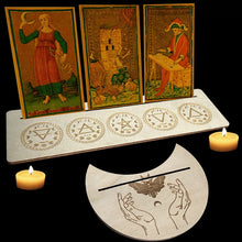 Load image into Gallery viewer, 2/4pcs Wooden Tarot Card Stand for Witch Divination Tools Display Holder Altar
