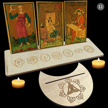 Load image into Gallery viewer, 2/4pcs Wooden Tarot Card Stand for Witch Divination Tools Display Holder Altar
