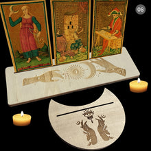 Load image into Gallery viewer, 2/4pcs Wooden Tarot Card Stand for Witch Divination Tools Display Holder Altar
