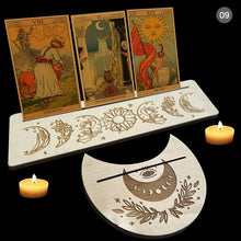 Load image into Gallery viewer, 2/4pcs Wooden Tarot Card Stand for Witch Divination Tools Display Holder Altar
