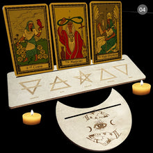 Load image into Gallery viewer, 2/4pcs Wooden Tarot Card Stand for Witch Divination Tools Display Holder Altar
