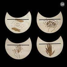Load image into Gallery viewer, 2/4pcs Wooden Tarot Card Stand for Witch Divination Tools Display Holder Altar
