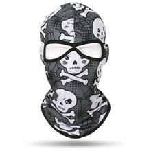 Load image into Gallery viewer, 2 Holes Skull Balaclava Outdoor Motorcycle Riding Face Mask Windproof Caps Hiking Hunting Fishing Ski Masks MTB Bicycle Headgear
