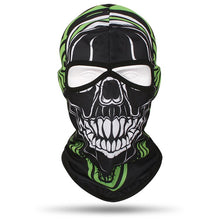 Load image into Gallery viewer, 2 Holes Skull Balaclava Outdoor Motorcycle Riding Face Mask Windproof Caps Hiking Hunting Fishing Ski Masks MTB Bicycle Headgear
