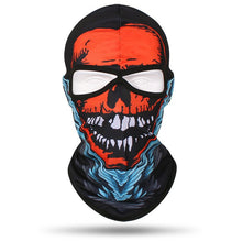 Load image into Gallery viewer, 2 Holes Skull Balaclava Outdoor Motorcycle Riding Face Mask Windproof Caps Hiking Hunting Fishing Ski Masks MTB Bicycle Headgear
