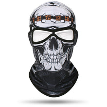 Load image into Gallery viewer, 2 Holes Skull Balaclava Outdoor Motorcycle Riding Face Mask Windproof Caps Hiking Hunting Fishing Ski Masks MTB Bicycle Headgear
