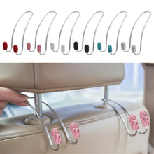 Load image into Gallery viewer, 2 Pack Universal Seat Back Organizers Bling Diamond Car Headrest Bag Hangers Strong Durable Auto Back Seat Storage Hooks
