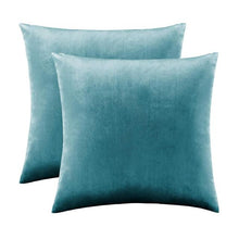 Load image into Gallery viewer, 2 Packs Gold Decorative Cushions Covers Cases for Sofa Bed Couch Modern Luxury Solid Velvet Home Throw Pillows Covers Silver
