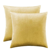 Load image into Gallery viewer, 2 Packs Gold Decorative Cushions Covers Cases for Sofa Bed Couch Modern Luxury Solid Velvet Home Throw Pillows Covers Silver
