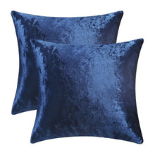 Load image into Gallery viewer, 2 Packs Gold Decorative Cushions Covers Cases for Sofa Bed Couch Modern Luxury Solid Velvet Home Throw Pillows Covers Silver
