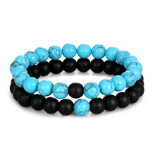 Load image into Gallery viewer, 2pcs/set Distance Bracelet Crown Beads Charm Natural Stone Bracelets for Women Men Couples friendship bracelets Jewelry Gifts
