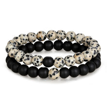 Load image into Gallery viewer, 2pcs/set Distance Bracelet Crown Beads Charm Natural Stone Bracelets for Women Men Couples friendship bracelets Jewelry Gifts
