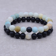 Load image into Gallery viewer, 2pcs/set Distance Bracelet Crown Beads Charm Natural Stone Bracelets for Women Men Couples friendship bracelets Jewelry Gifts
