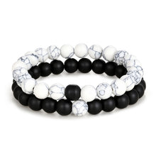 Load image into Gallery viewer, 2pcs/set Distance Bracelet Crown Beads Charm Natural Stone Bracelets for Women Men Couples friendship bracelets Jewelry Gifts

