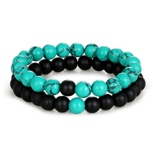 Load image into Gallery viewer, 2pcs/set Distance Bracelet Crown Beads Charm Natural Stone Bracelets for Women Men Couples friendship bracelets Jewelry Gifts
