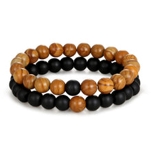 Load image into Gallery viewer, 2pcs/set Distance Bracelet Crown Beads Charm Natural Stone Bracelets for Women Men Couples friendship bracelets Jewelry Gifts
