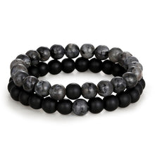 Load image into Gallery viewer, 2pcs/set Distance Bracelet Crown Beads Charm Natural Stone Bracelets for Women Men Couples friendship bracelets Jewelry Gifts
