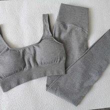 Load image into Gallery viewer, Yoga Suit High Stretchy Workout Sport Set Padded Sports Bra High Waist Sports Legging Gym
