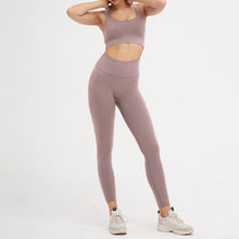 Load image into Gallery viewer, Yoga Suit High Stretchy Workout Sport Set Padded Sports Bra High Waist Sports Legging Gym

