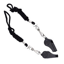 Load image into Gallery viewer, 2Pcs Professional Coach Whistle Sports Football Basketball Referee Training Whistle Outdoor Survival With Lanyard Silbato Apito

