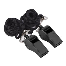 Load image into Gallery viewer, 2Pcs Professional Coach Whistle Sports Football Basketball Referee Training Whistle Outdoor Survival With Lanyard Silbato Apito

