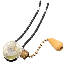 Load image into Gallery viewer, 2pcs Pull Chain Switches 3A/250V 6A/125V Lighting Ceiling Fan Pull Chain Switch 2 Wire Connectors Parts

