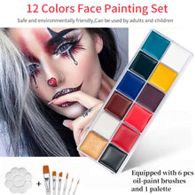 Load image into Gallery viewer, 20 Colors Safe Cosmetic Flash Tattoo Painting Art Halloween Party Makeup Fancy Dress Beauty Palette Face Body Painting Oil
