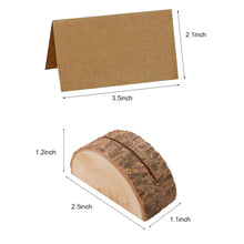 Load image into Gallery viewer, 20pcs Wooden Table Holder and Folding Cardboard Place Card Holders Note Photo Picture Clip Wood Wedding Party Direction Signs

