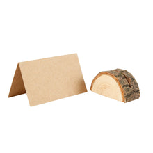 Load image into Gallery viewer, 20pcs Wooden Table Holder and Folding Cardboard Place Card Holders Note Photo Picture Clip Wood Wedding Party Direction Signs
