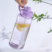 Load image into Gallery viewer, 2000ml Portable Water Bottle Outdoor Gobelet Reutilisable Termos Clear Plastic Cup Tumbler with Straw Vaso Con Tapa Y Pajita
