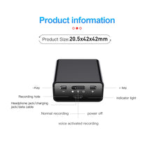 Load image into Gallery viewer, 200Hours Magnetic Mini Voice Recorder Small Activated Dictaphone Espia Digital USB Flash Drive 8GB-32GB Audio Record  Mp3 Player
