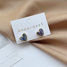 Load image into Gallery viewer, New Design Red Heart Stud Earring Women Metal Gold Color Eye Heart Lips Wedding  Statement Earrings Fashion Party Jewelry
