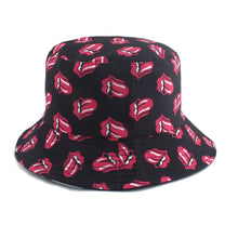 Load image into Gallery viewer, Funny Anime Cartoon Bucket Hat Reversible Fisherman Hat Unisex Street Hip Hop Flat Cap Fishing Bob Hat
