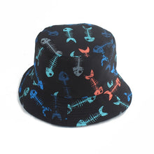 Load image into Gallery viewer, Funny Anime Cartoon Bucket Hat Reversible Fisherman Hat Unisex Street Hip Hop Flat Cap Fishing Bob Hat
