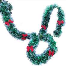 Load image into Gallery viewer, New 2M Christmas Garland Home Party Wall Door Decor Christmas Tree Ornaments Tinsel Strips with Bowknot Party Supplies
